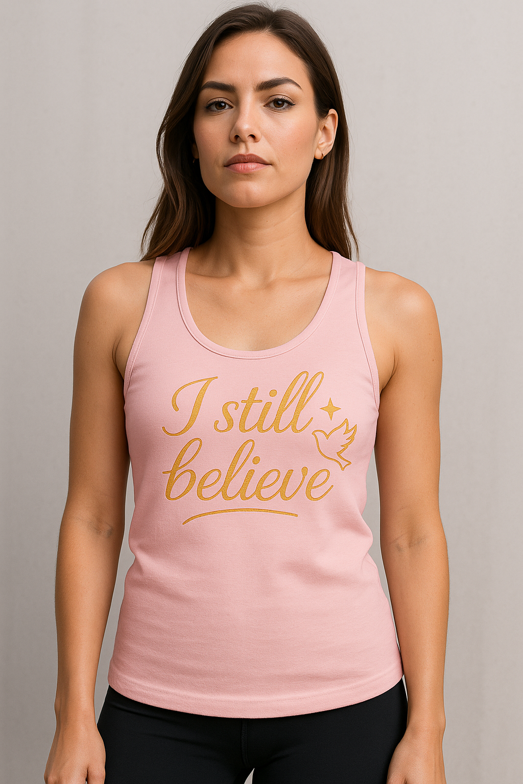 Custom | Women's Ribbed Tank Top in White/Multi-Color | Size /S/M/L/XL