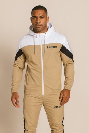 Luxure Men's Tracksuit 2 Piece Sets Long Sleeve Slim Fit Casual