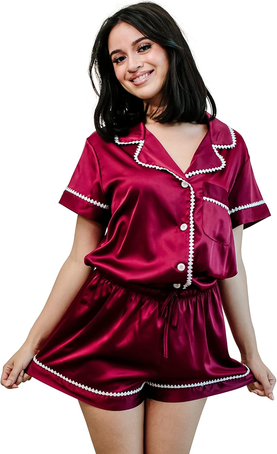 Athletica Satin Short Sleeve Pajama Set