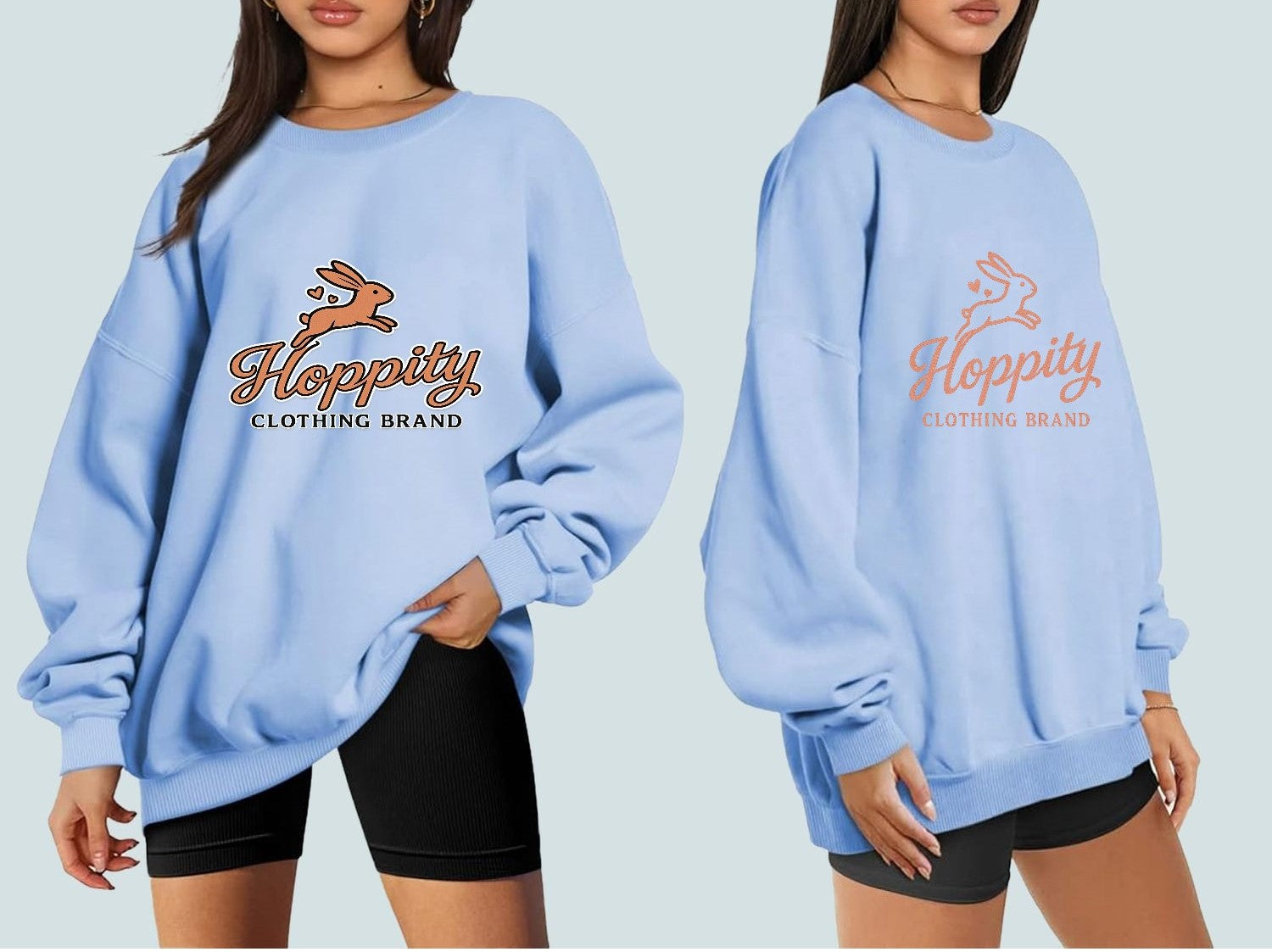 Hoppity Brand Women's Long Sleeve V-Neck Pullover Henley Sweatshirt with Hoody